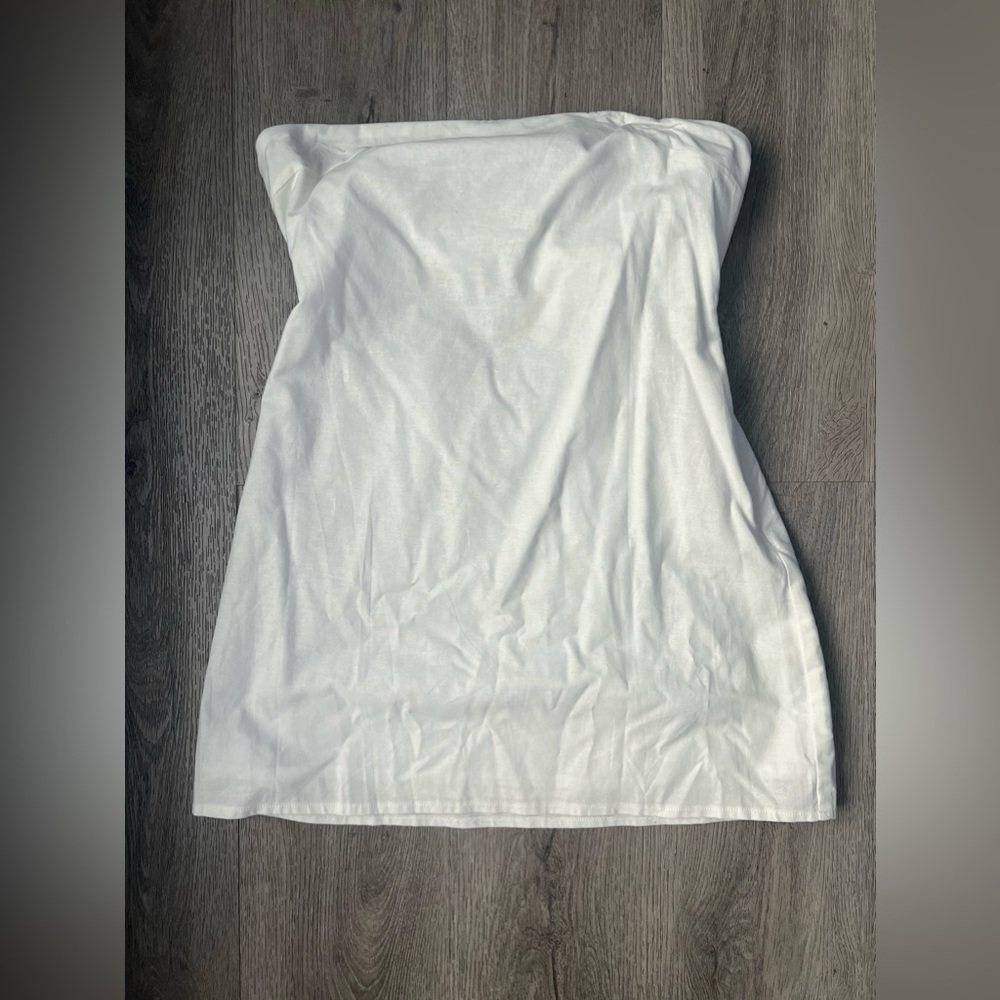 White fox mini dress. Never worn.